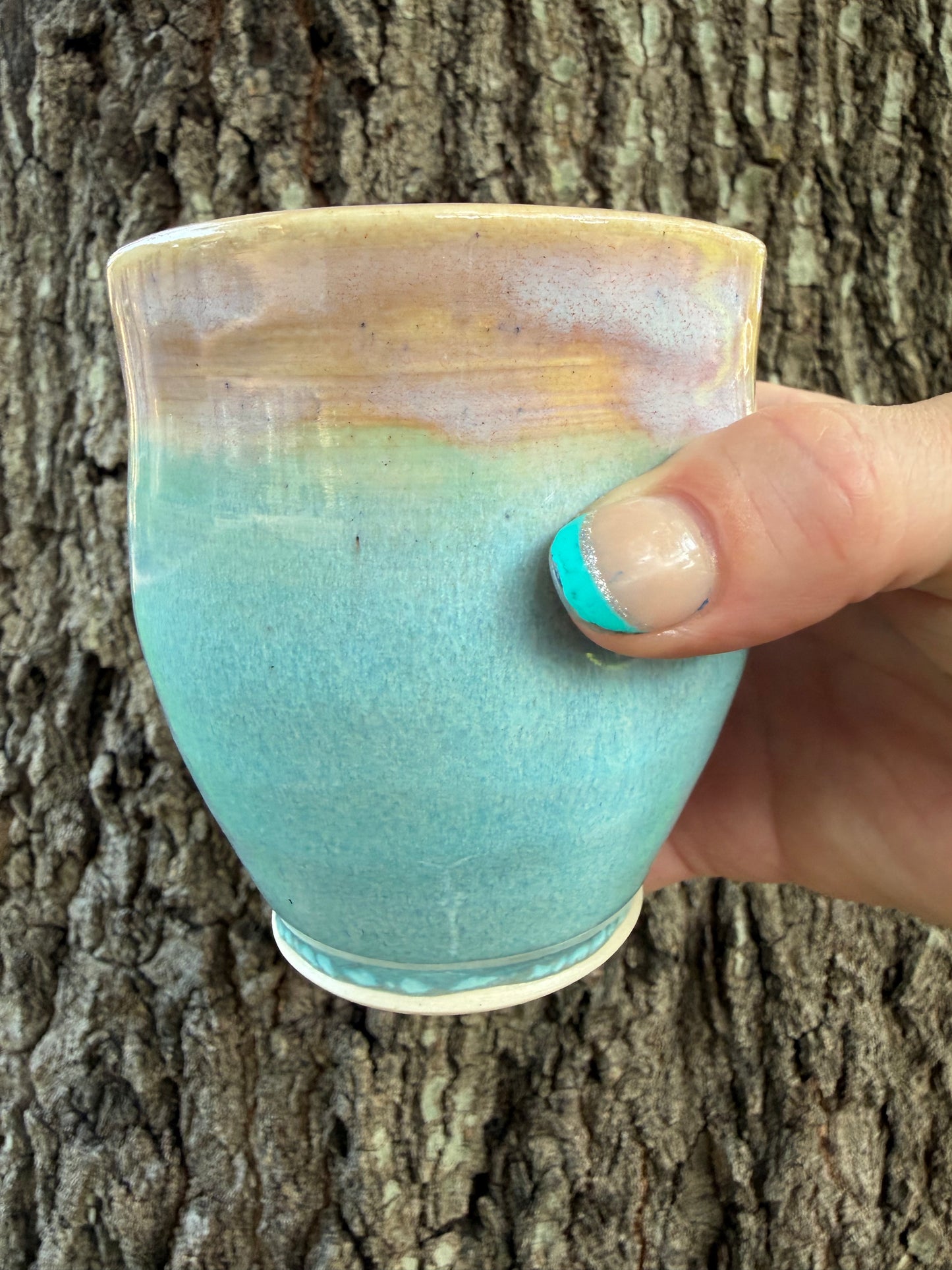 Wine cup, thumb print cup