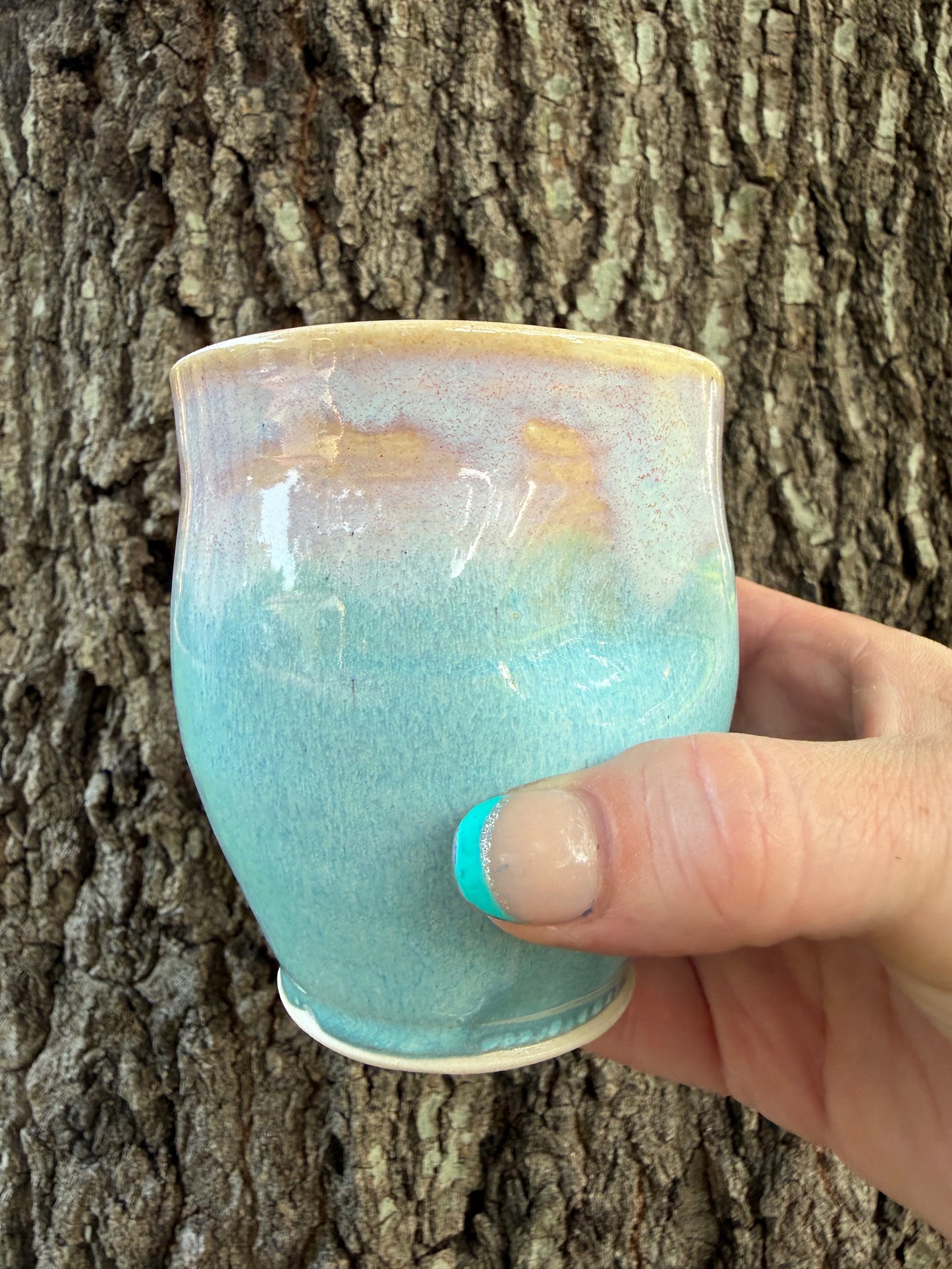 Wine cup, thumb print cup